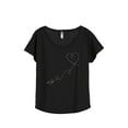 thumbnail image 1 of Thread Tank Paper Airplanes Women's Relaxed Slouchy Dolman T-Shirt Tee Heather Black X-Large, 1 of 4