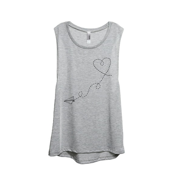 Thread Tank Paper Airplanes Women's Sleeveless Muscle Tank Top Sport Grey Small