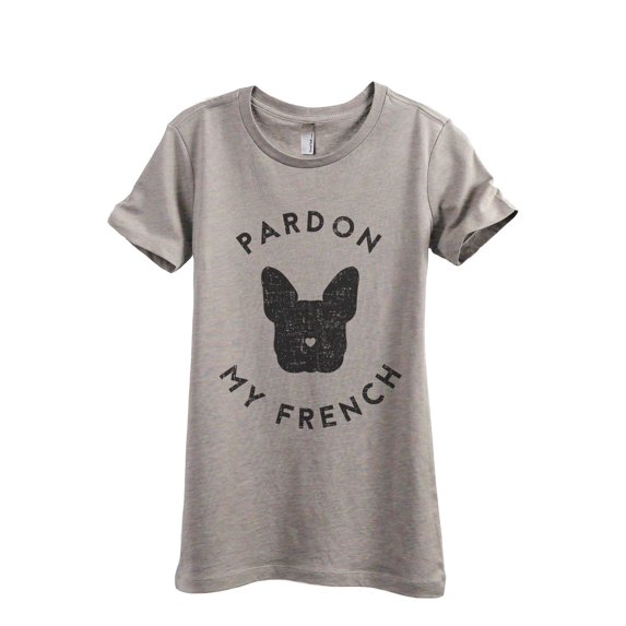 Thread Tank Pardon My French Women's Fashion Relaxed Crewneck T-Shirt Tee Heather Tan Large
