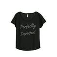 thumbnail image 1 of Thread Tank Perfectly Imperfect Women's Relaxed Slouchy Dolman T-Shirt Tee Heather Black Small, 1 of 4