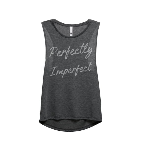 Thread Tank Perfectly Imperfect Women's Sleeveless Muscle Tank Top Charcoal Small