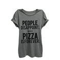 thumbnail image 1 of Thread Tank Pizza Is Forever Womens Relaxed T-Shirt Tee Heather Grey Small, 1 of 3
