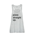thumbnail image 1 of Thread Tank Pizza Straight Up Women's Sleeveless Flowy Racerback Tank Top Sport Grey Large, 1 of 5