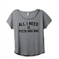 thumbnail image 1 of Thread Tank Pizza and BAE Women Slouchy Shirt Tee Heather Grey 2XL, 1 of 2