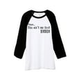 thumbnail image 1 of Thread Tank Please This Aint My First Rodeo Unisex 3/4 Sleeves Baseball Raglan White Black 2X-Large, 1 of 3