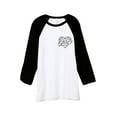 thumbnail image 1 of Thread Tank Polygon Tattoo Heart Mom Unisex 3/4 Sleeves Baseball Raglan White Black 2X-Large, 1 of 4