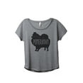 thumbnail image 1 of Thread Tank Pomeranian Dog Silhouette Women's Relaxed Slouchy Dolman T-Shirt Tee Heather Grey 3X-Large, 1 of 4