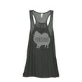 thumbnail image 1 of Thread Tank Pomeranian Dog Silhouette Women's Sleeveless Flowy Racerback Tank Top Charcoal Small, 1 of 5