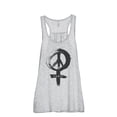 thumbnail image 1 of Thread Tank Power Sign Women's Sleeveless Flowy Racerback Tank Top Sport Grey Small, 1 of 5