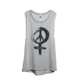 thumbnail image 1 of Thread Tank Power Sign Women's Sleeveless Muscle Tank Top Sport Grey Small, 1 of 4
