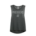 thumbnail image 1 of Thread Tank Preggers AF Women's Fashion Sleeveless Muscle Tank Top Charcoal Small, 1 of 4