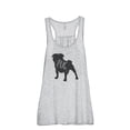 thumbnail image 1 of Thread Tank Pug Dog Silhouette Women's Sleeveless Flowy Racerback Tank Top Sport Grey Medium, 1 of 5