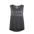 thumbnail image 1 of Thread Tank Raising My Tribe Women's Sleeveless Muscle Tank Top Charcoal X-Large, 1 of 4