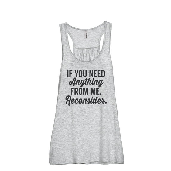 Thread Tank Reconsider Women's Sleeveless Flowy Racerback Tank Top Sport Grey Small