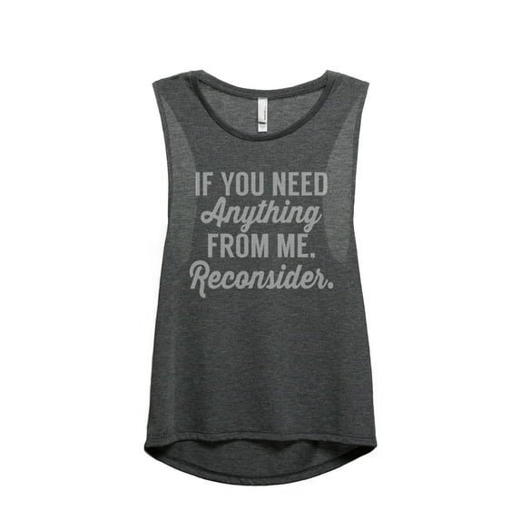 Thread Tank Reconsider Women's Sleeveless Muscle Tank Top Charcoal Medium