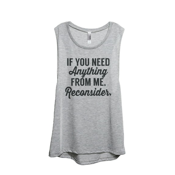 Thread Tank Reconsider Women's Sleeveless Muscle Tank Top Sport Grey Small