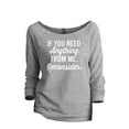 thumbnail image 1 of Thread Tank Reconsider Women's Slouchy 3/4 Sleeves Raglan Sweatshirt Sport Grey Small, 1 of 3