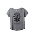 thumbnail image 1 of Thread Tank Retired Paramedic Women's Relaxed Slouchy Dolman T-Shirt Tee Heather Grey Small, 1 of 4