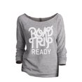 thumbnail image 1 of Thread Tank Road Trip Ready Women's Slouchy 3/4 Sleeves Raglan Sweatshirt Sport Grey Small, 1 of 3