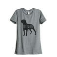 thumbnail image 1 of Thread Tank Rottweiler Dog Silhouette Women's Relaxed Crewneck T-Shirt Tee Heather Grey Medium, 1 of 4