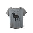 thumbnail image 1 of Thread Tank Rottweiler Dog Silhouette Women's Relaxed Slouchy Dolman T-Shirt Tee Heather Grey Large, 1 of 4