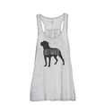 thumbnail image 1 of Thread Tank Rottweiler Dog Silhouette Women's Sleeveless Flowy Racerback Tank Top Sport Grey X-Large, 1 of 5