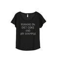 thumbnail image 1 of Thread Tank Running On Diet Coke And Dry Shampoo Women's Relaxed Slouchy Dolman T-Shirt Tee Heather Black Medium, 1 of 4
