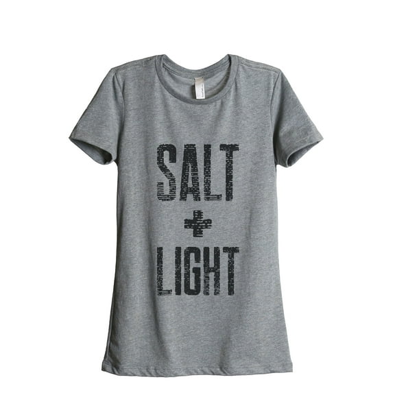 Thread Tank Salt And Light Women's Relaxed Crewneck T-Shirt Tee Heather Grey 2X-Large