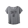 thumbnail image 1 of Thread Tank Salty AF Women's Relaxed Slouchy Dolman T-Shirt Tee Heather Grey Small, 1 of 4