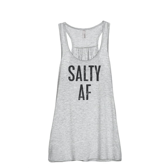 Thread Tank Salty AF Women's Sleeveless Flowy Racerback Tank Top Sport Grey 2X-Large