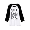 thumbnail image 1 of Thread Tank Same Chic Different Pile Unisex 3/4 Sleeves Baseball Raglan White Black Small, 1 of 4