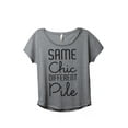 thumbnail image 1 of Thread Tank Same Chic Different Pile Women's Relaxed Slouchy Dolman T-Shirt Tee Heather Grey Small, 1 of 4