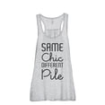 thumbnail image 1 of Thread Tank Same Chic Different Pile Women's Sleeveless Flowy Racerback Tank Top Sport Grey Large, 1 of 5