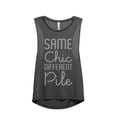 thumbnail image 1 of Thread Tank Same Chic Different Pile Women's Sleeveless Muscle Tank Top Charcoal Large, 1 of 3