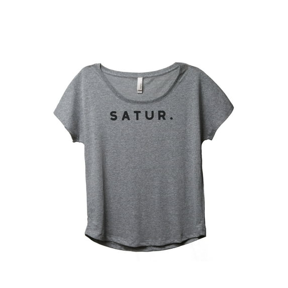 Thread Tank Satur. Saturday Women's Relaxed Slouchy Dolman T-Shirt Tee Heather Grey Small