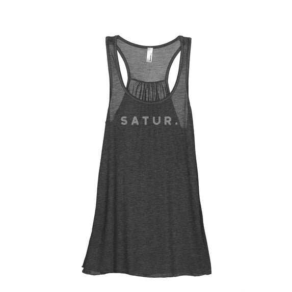 Thread Tank Satur. Saturday Women's Sleeveless Flowy Racerback Tank Top Charcoal Small