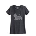thumbnail image 1 of Thread Tank Schnauzer Dog Silhouette Women's Relaxed Crewneck T-Shirt Tee Charcoal Large, 1 of 4