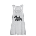 thumbnail image 1 of Thread Tank Schnauzer Dog Silhouette Women's Sleeveless Flowy Racerback Tank Top Sport Grey 2X-Large, 1 of 5