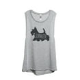 thumbnail image 1 of Thread Tank Schnauzer Dog Silhouette Women's Sleeveless Muscle Tank Top Sport Grey X-Large, 1 of 4