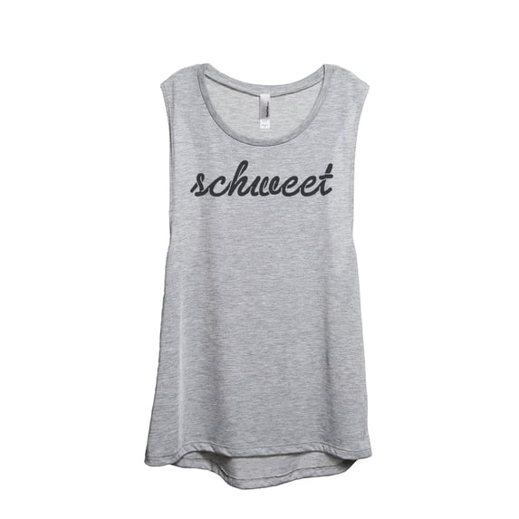 Thread Tank Schweet Women's Sleeveless Muscle Tank Top Sport Grey Small