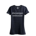 thumbnail image 1 of Thread Tank Shenanigan Enthusiast Women's Relaxed Crewneck T-Shirt Tee Heather Navy Small, 1 of 4