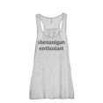 thumbnail image 1 of Thread Tank Shenanigan Enthusiast Women's Sleeveless Flowy Racerback Tank Top Sport Grey Small, 1 of 5