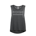 thumbnail image 1 of Thread Tank Shenanigan Enthusiast Women's Sleeveless Muscle Tank Top Charcoal X-Large, 1 of 4