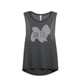 thumbnail image 1 of Thread Tank Shih Tzu Dog Silhouette Women's Sleeveless Muscle Tank Top Charcoal Medium, 1 of 3