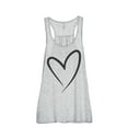 thumbnail image 1 of Thread Tank Simply Heart Women's Sleeveless Flowy Racerback Tank Top Sport Grey Medium, 1 of 5