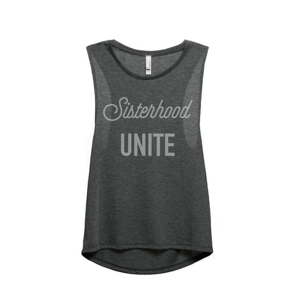 Thread Tank Sisterhood Unite Women's Sleeveless Muscle Tank Top Charcoal Small