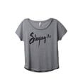 thumbnail image 1 of Thread Tank Slaying It Women's Relaxed Slouchy Dolman T-Shirt Tee Heather Grey Small, 1 of 4