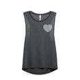 thumbnail image 1 of Thread Tank Small Heart Iconic Symbol Women's Sleeveless Muscle Tank Top Charcoal X-Large, 1 of 4