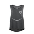 thumbnail image 1 of Thread Tank Smiley Gear Heart Women's Sleeveless Muscle Tank Top Charcoal Large, 1 of 4