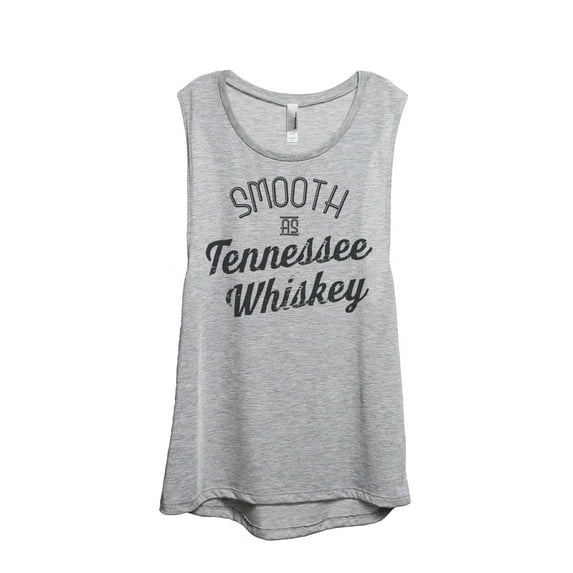 Thread Tank Smooth As Tennessee Whiskey Women's Fashion Sleeveless Muscle Tank Top Sport Grey 2X-Large